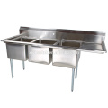 3 Three Bowl Commercial Stainless Steel Compartment Sink with Single Drainboard